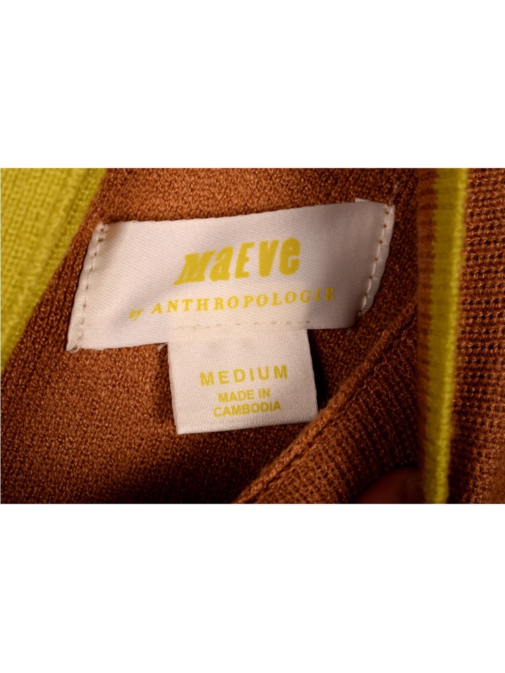 Anthropologie Maeve Annalise Mock-Neck Mini Sweater Dress – Cedar – Size M 🤎 - Picture 7 of 8